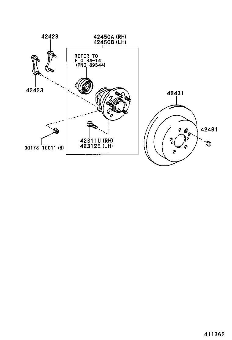 TOYOTA 42431-28090 - Piduriketas parts5.com