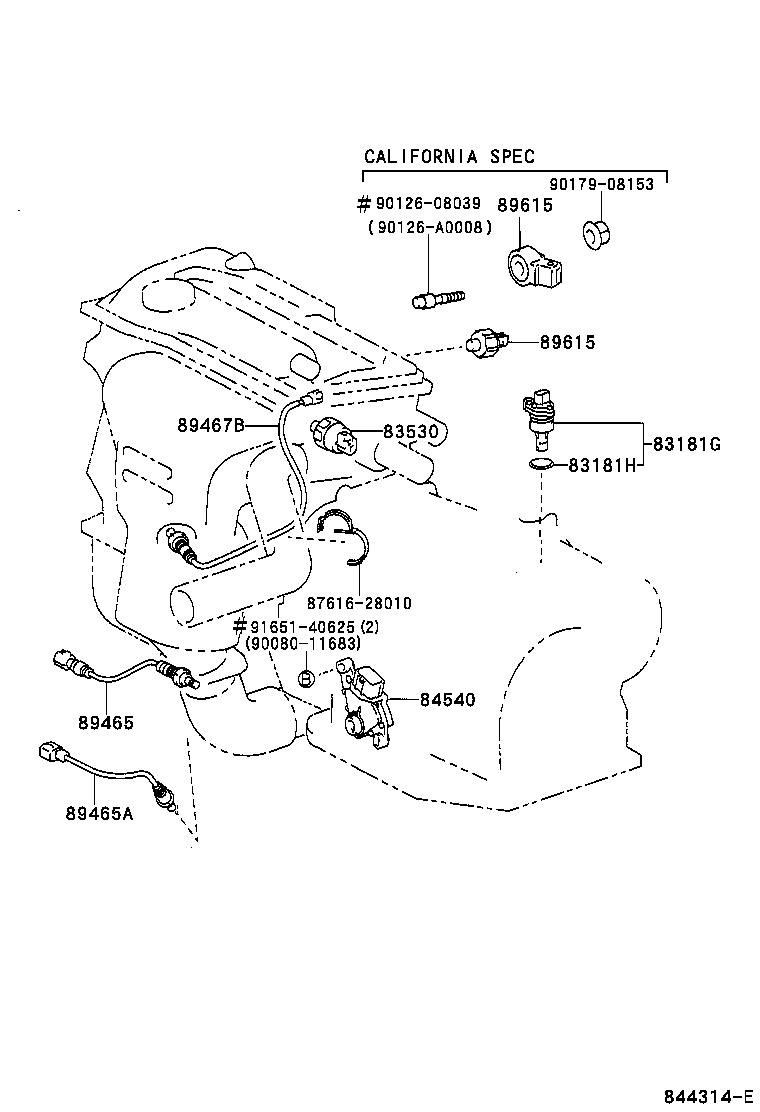 TOYOTA 8946506050 - Lambda sonda parts5.com