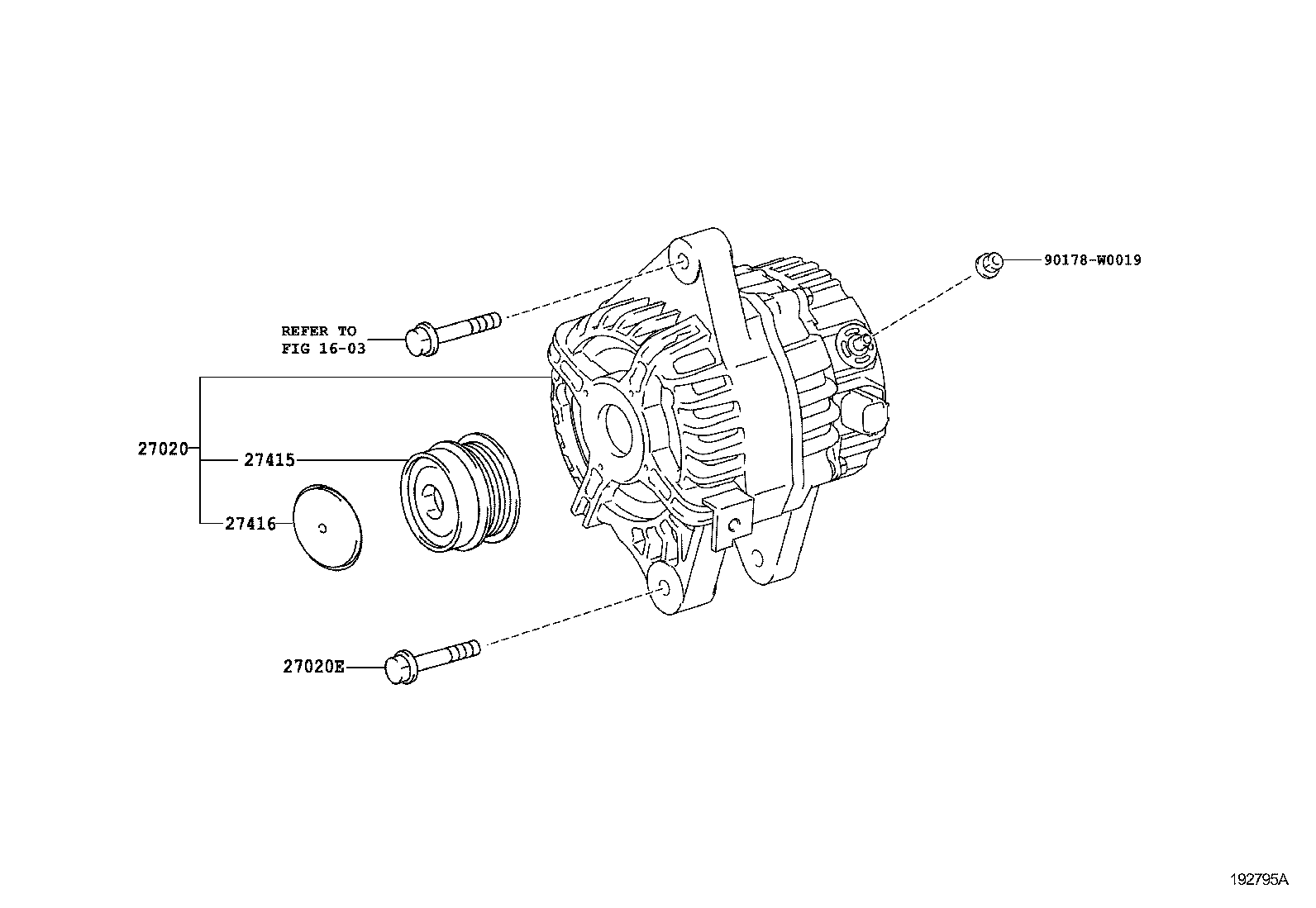 TOYOTA 270600T050 - Alternador parts5.com