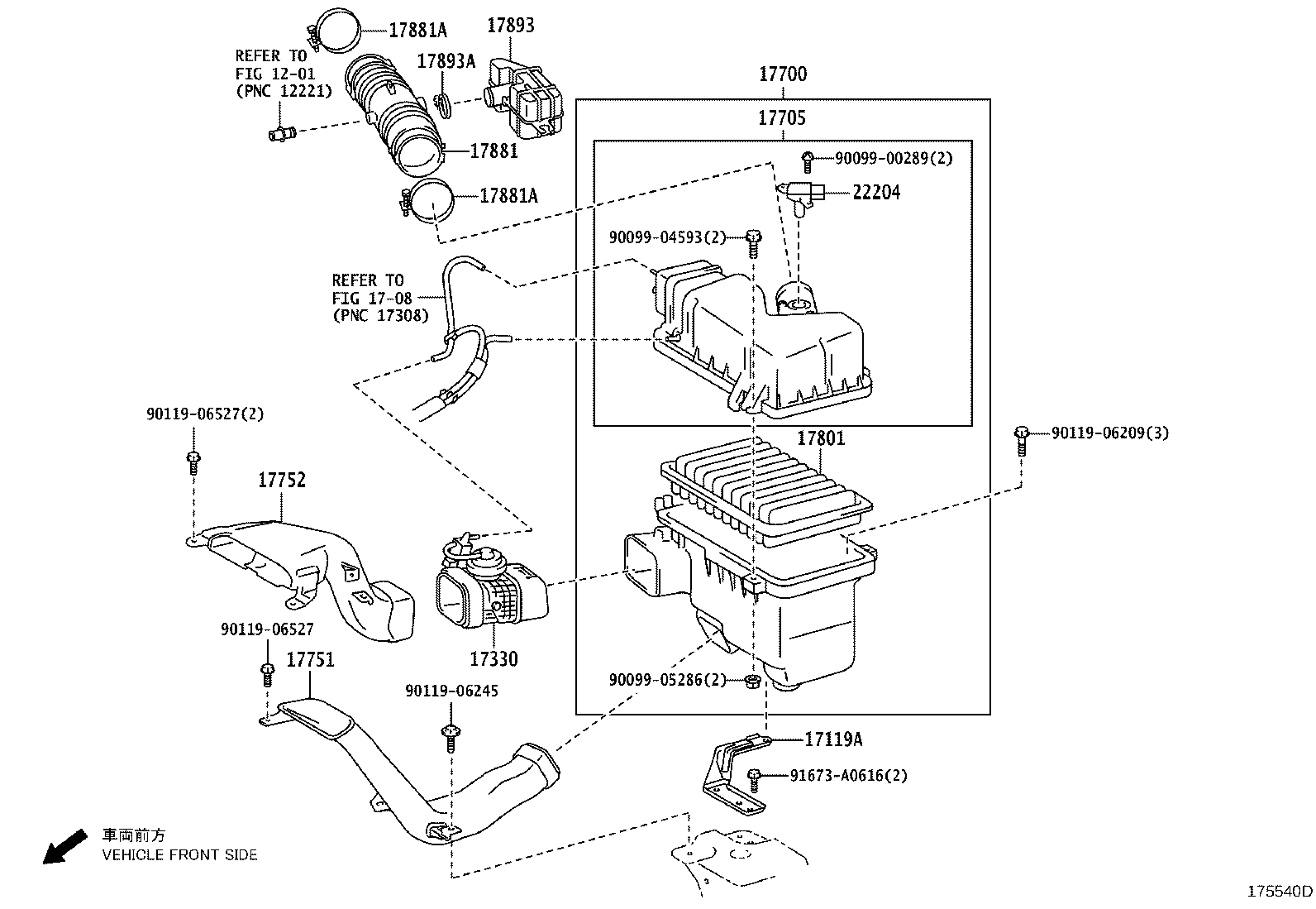 TOYOTA 17801-20040 - Воздушный фильтр parts5.com