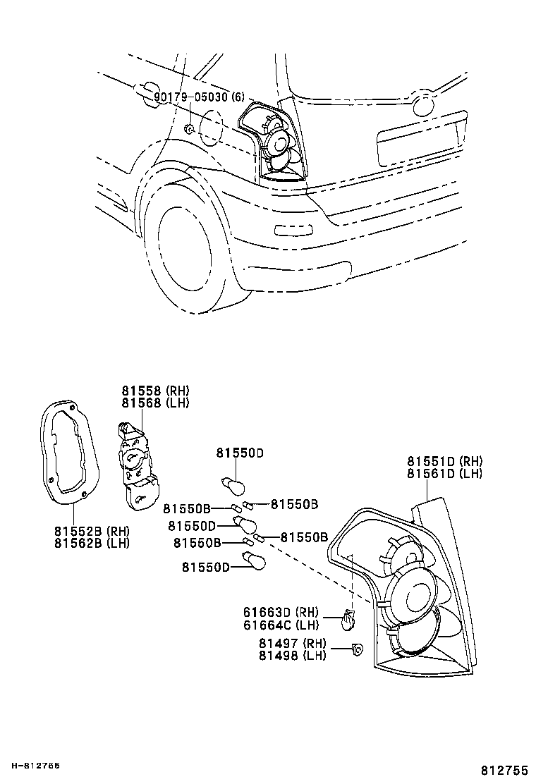 TOYOTA 90981WC007 - Žarulja, svjetlo za maglu / stražnje svjetlo parts5.com