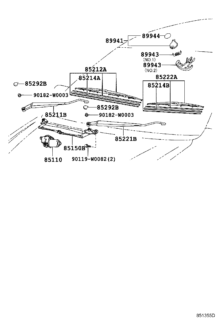 TOYOTA 85214-0F020 - Μάκτρο καθαριστήρα parts5.com