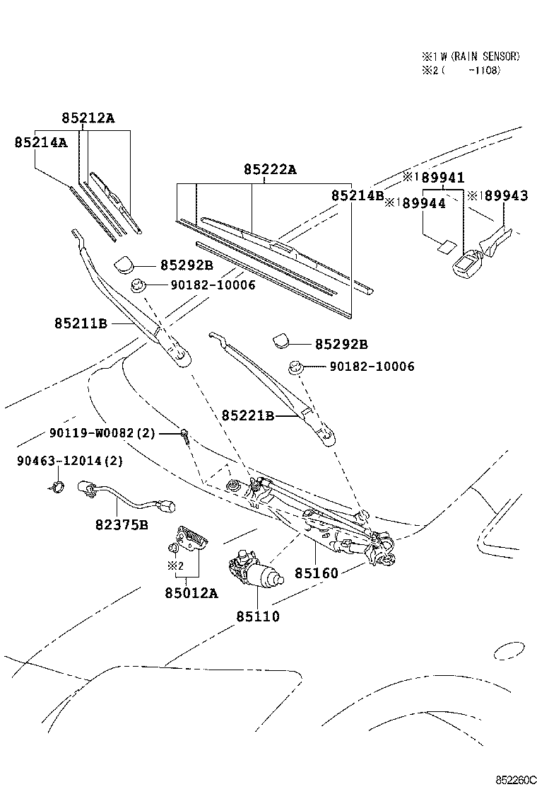 TOYOTA 85214-02230 - Μάκτρο καθαριστήρα parts5.com