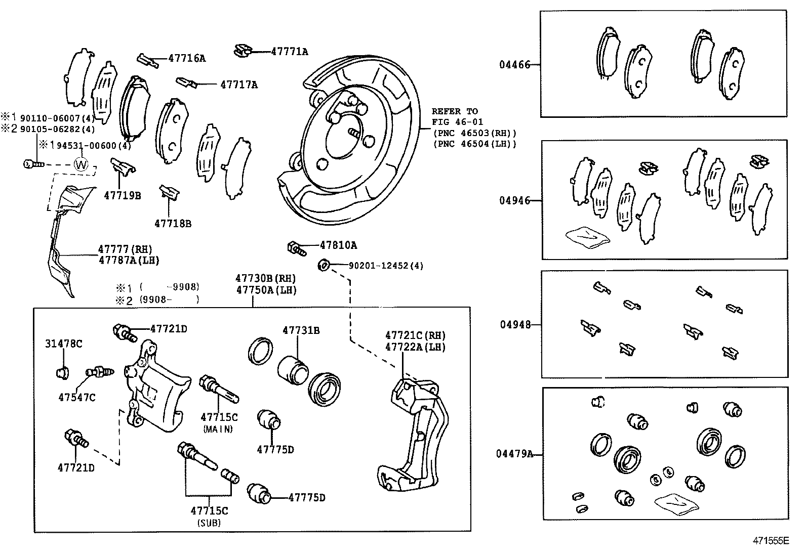 LEXUS 0447960250 - Σετ επισκευής, δαγκάνα φρένων parts5.com