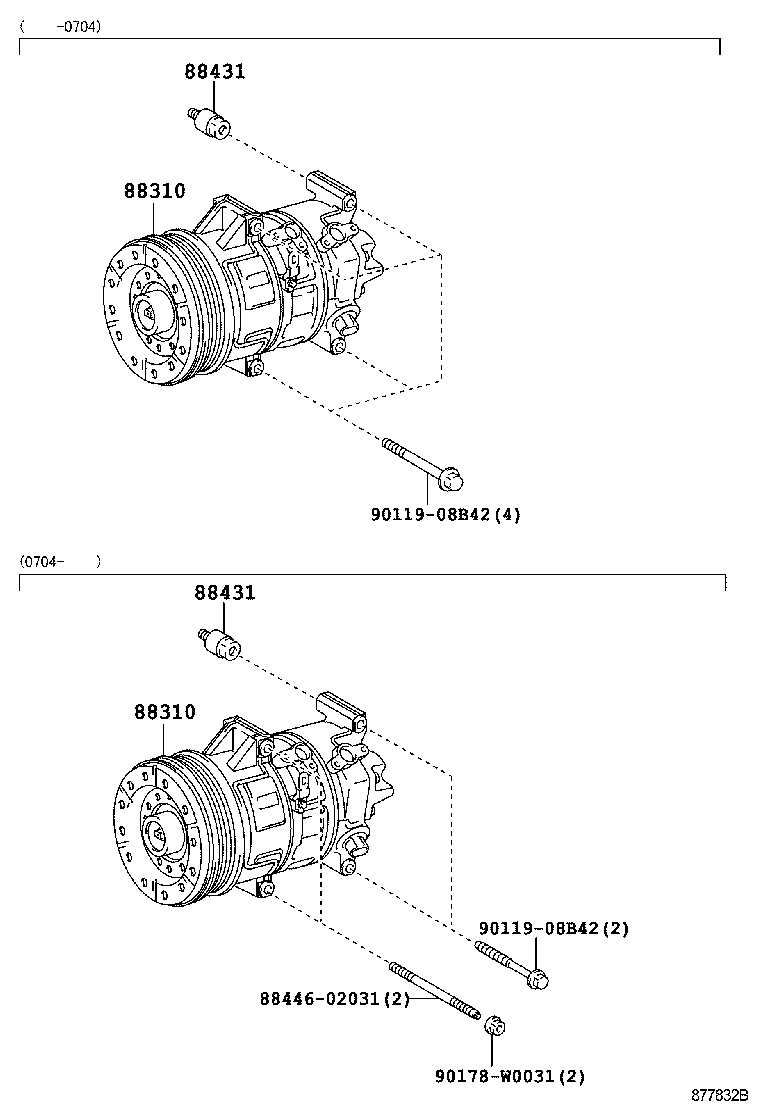 TOYOTA 88310-0F030 - Kompresor, klimatyzacja parts5.com