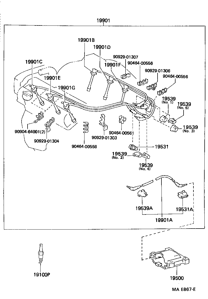 TOYOTA 90919-01127 - Gyújtógyertya parts5.com