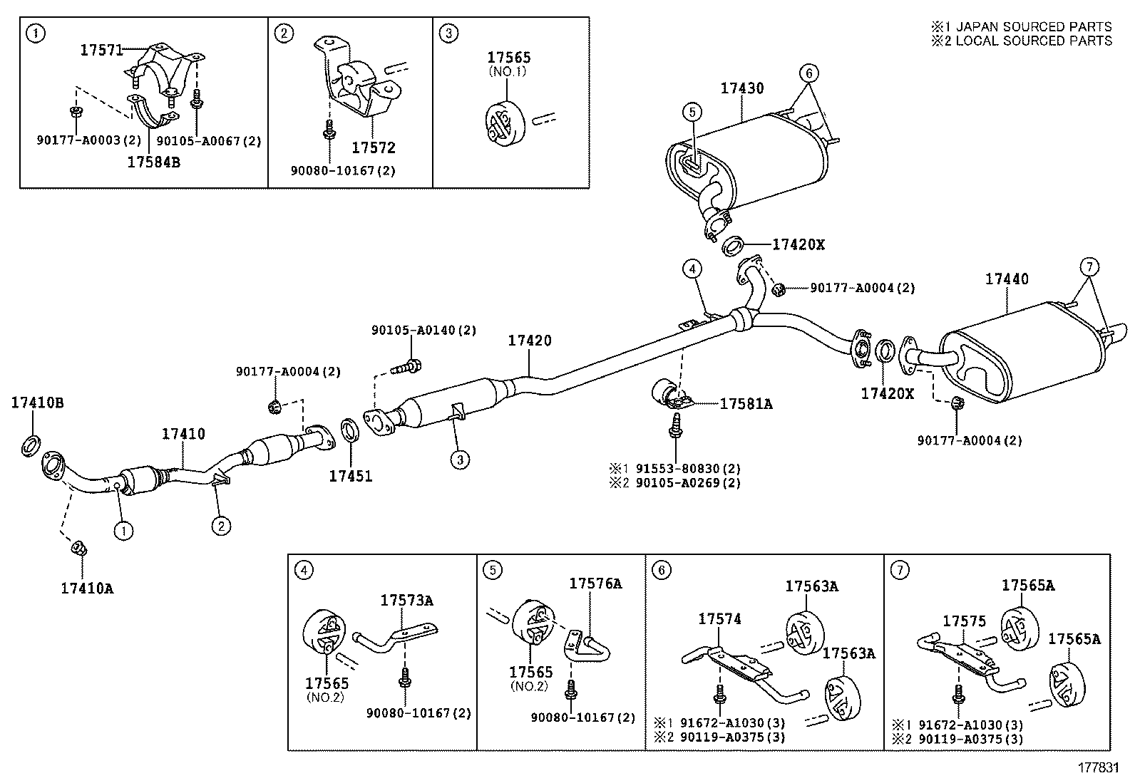 TOYOTA 9008043028 - Τσιμούχα, σωλήνας εξάτμισης parts5.com