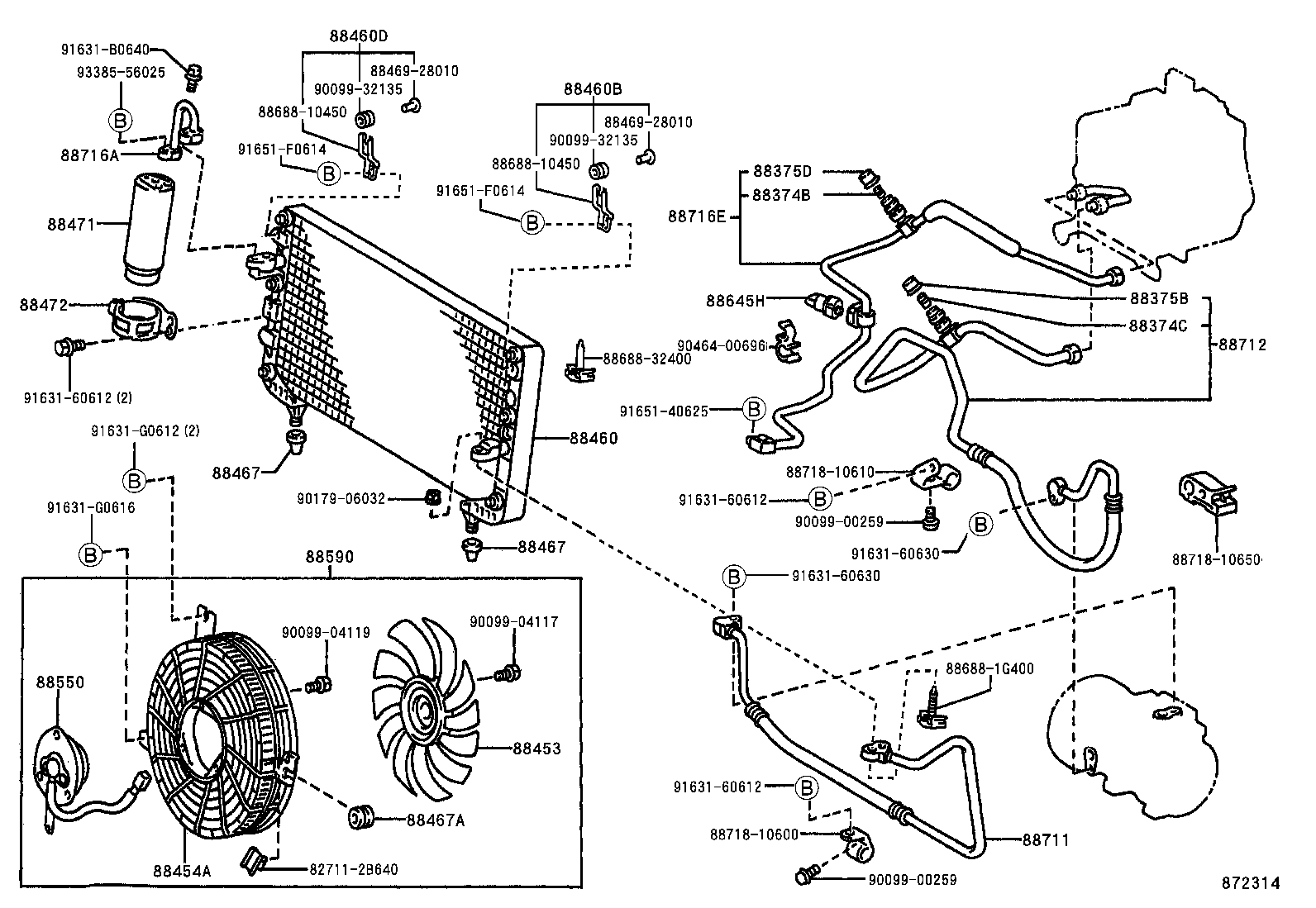 TOYOTA 88471-34010 - Sušač, klima-uređaj parts5.com