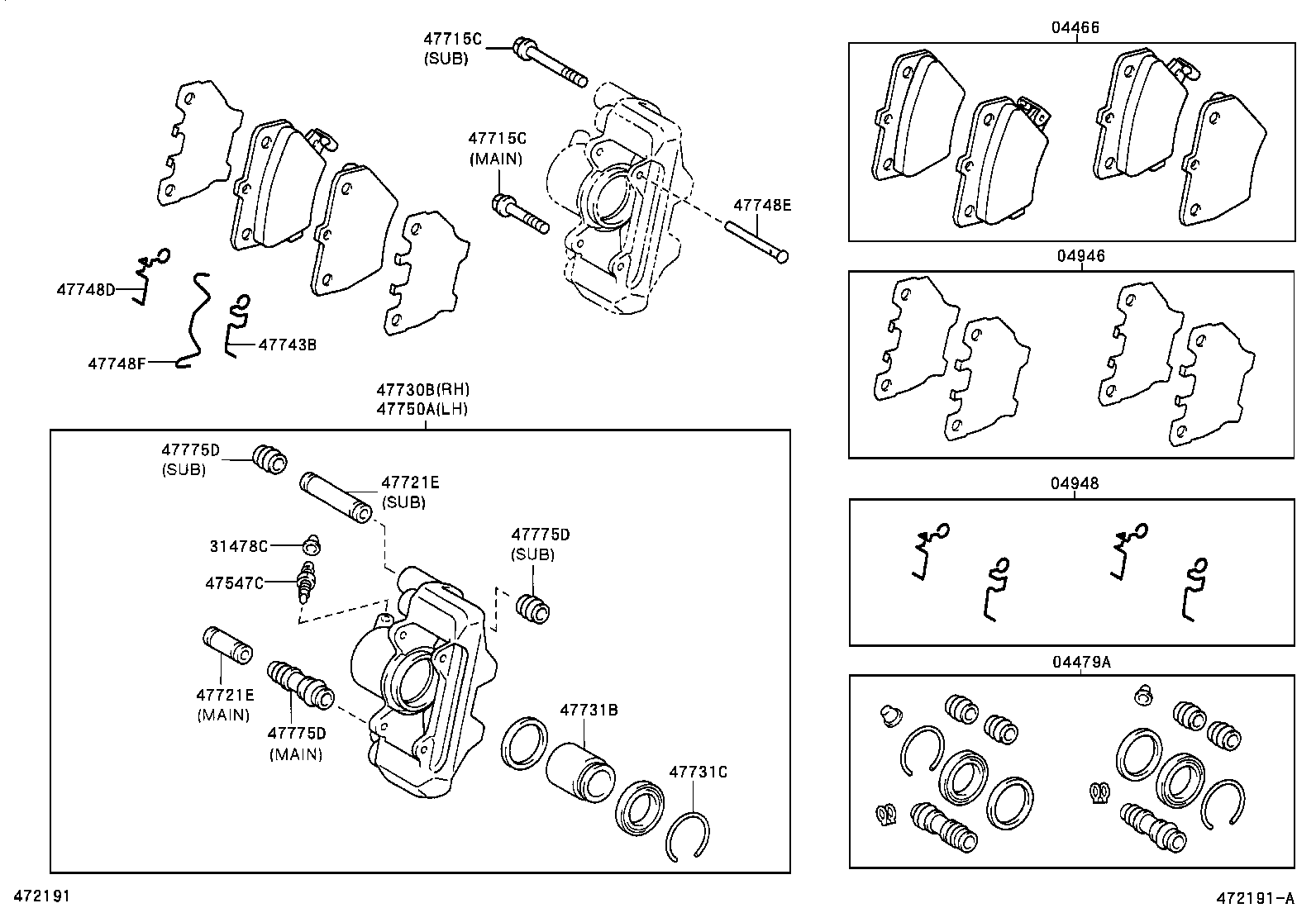 TOYOTA 4773012500 - Brake Caliper parts5.com