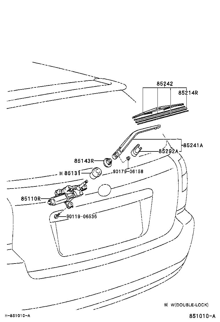 TOYOTA 85242-02020 - Pyyhkijänsulka parts5.com