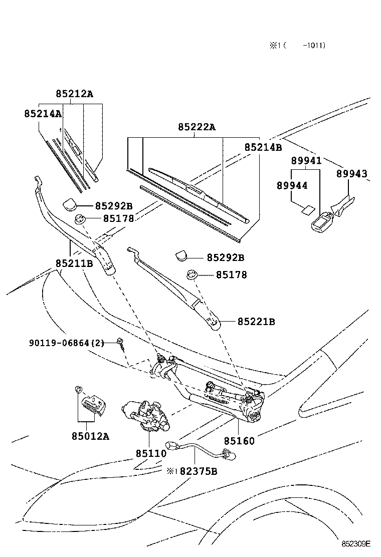 TOYOTA 85214-28090 - Μάκτρο καθαριστήρα parts5.com