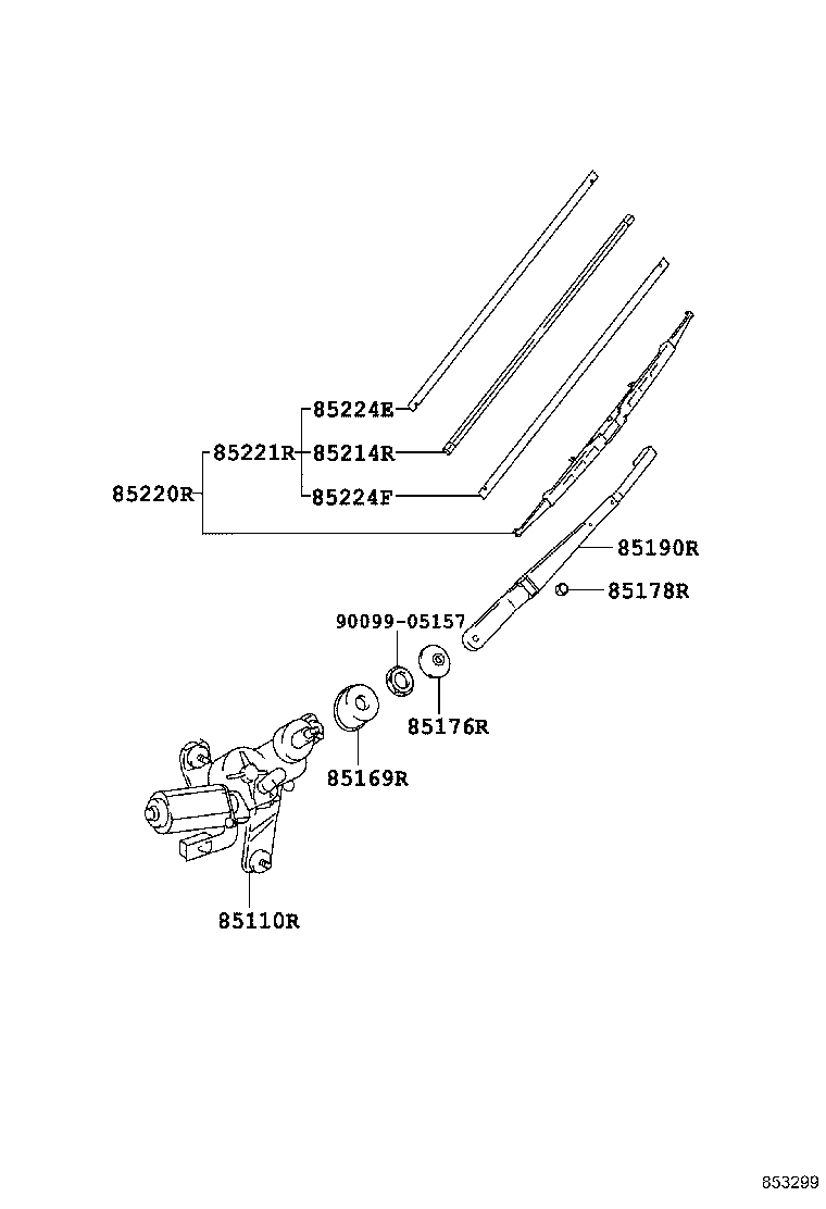 TOYOTA 8524230040 - Μάκτρο καθαριστήρα parts5.com