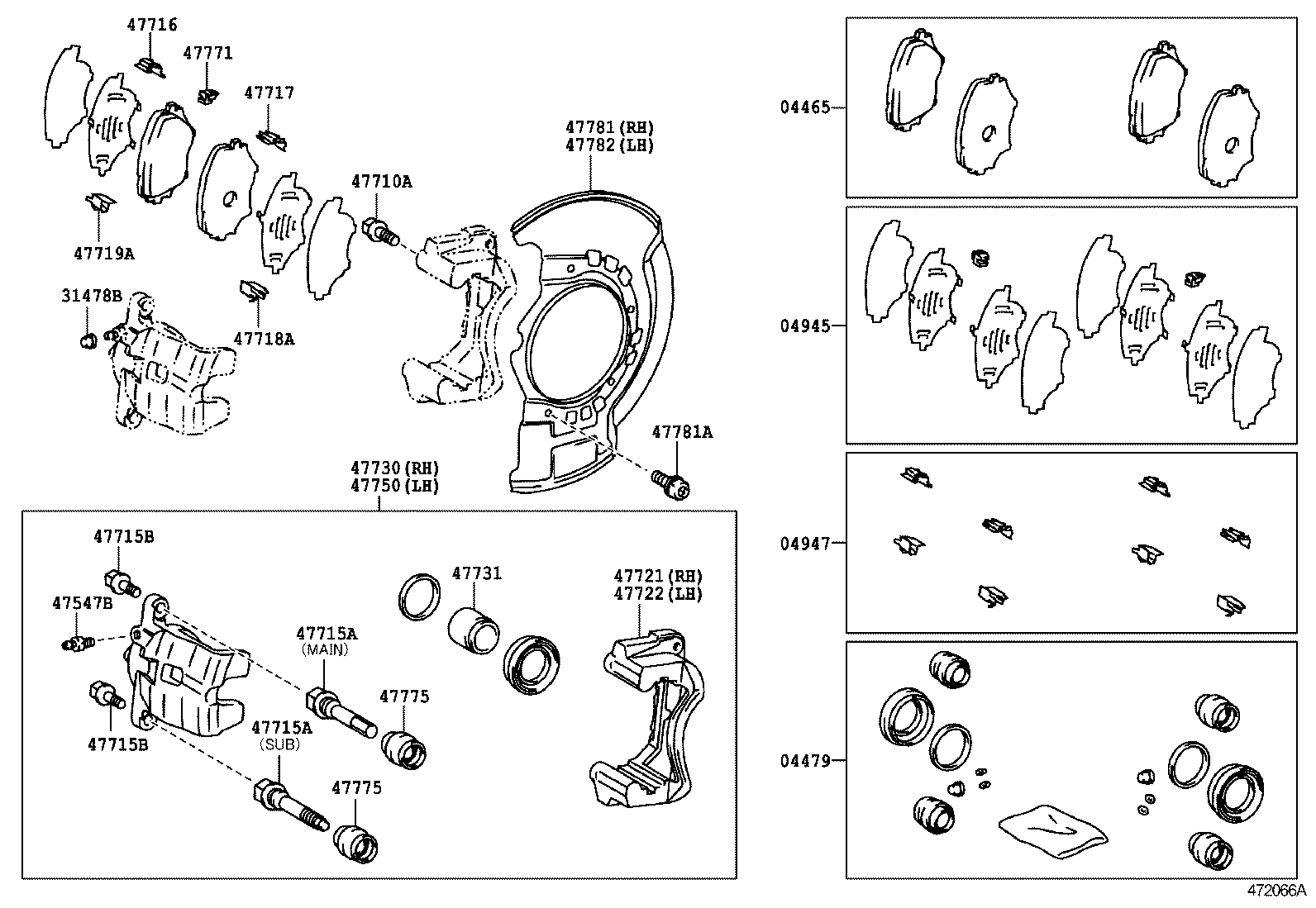 LEXUS 04465-42110 - Brake Pad Set, disc brake parts5.com