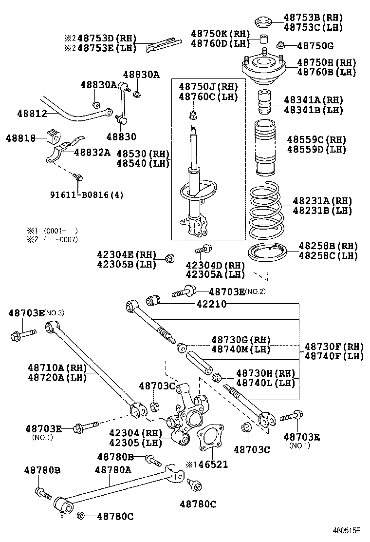 TOYOTA 48540-09350 - Amortizor parts5.com