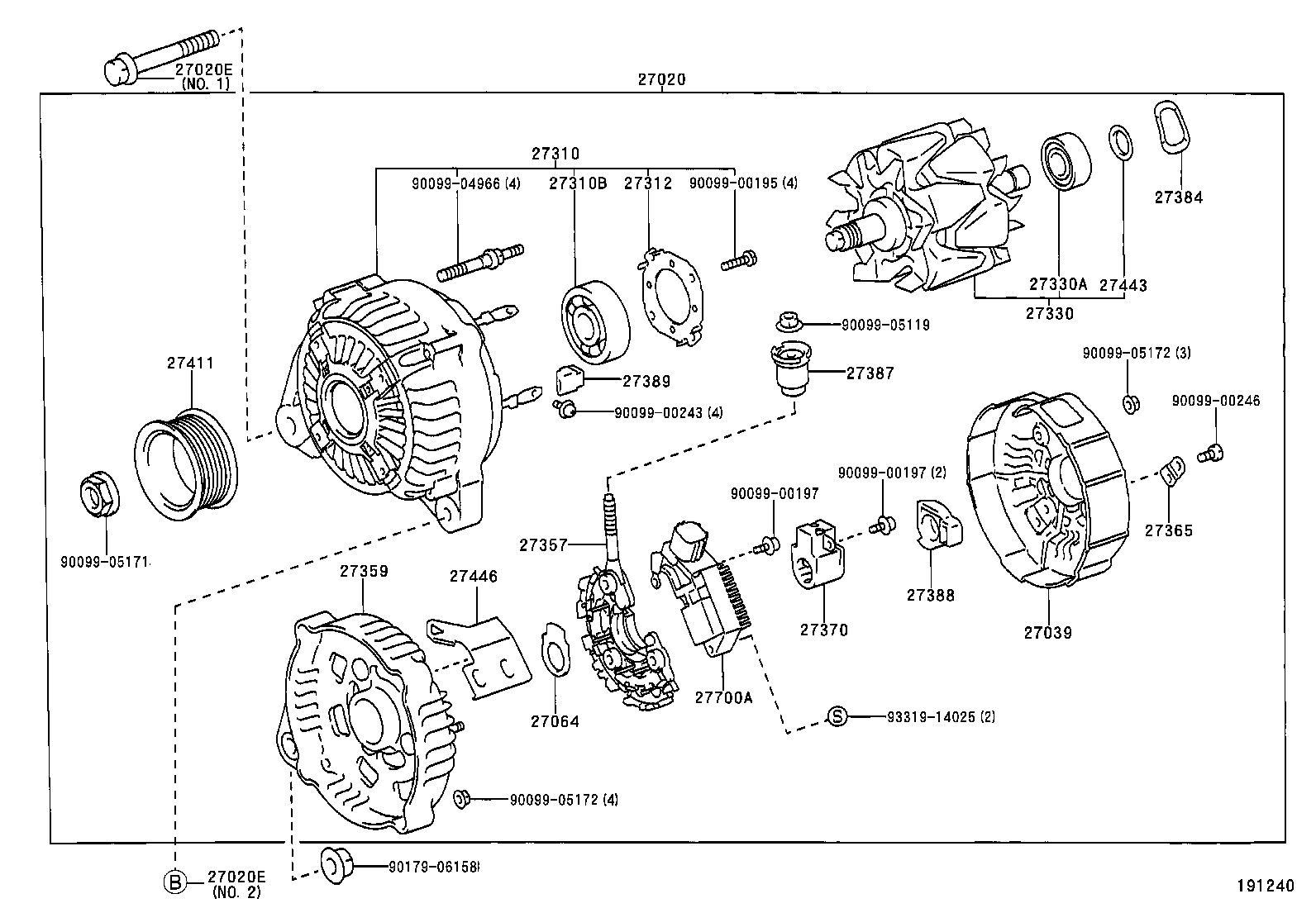 TOYOTA 2733028050 - Alternatör parts5.com