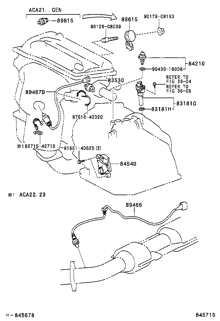 TOYOTA 8946542120 - Lambda Sensor parts5.com