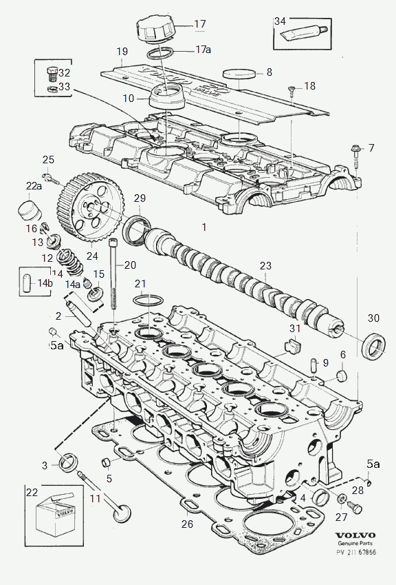 Volvo 3 517 893 - Etansare, supape parts5.com