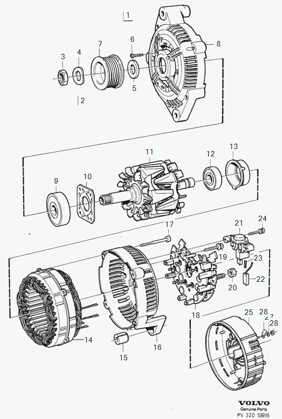 Volvo 9 130 518 - Generatorregler parts5.com