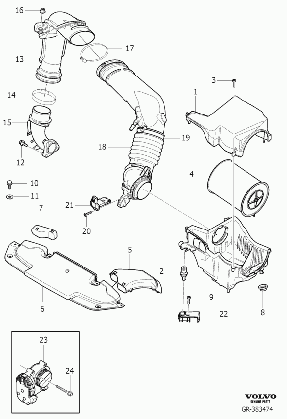 Volvo 31338216 - Légszűrő parts5.com