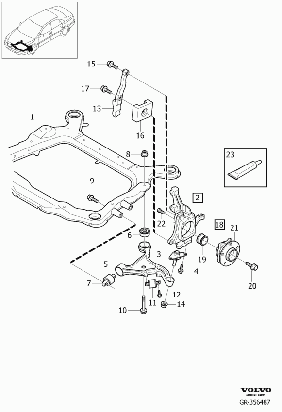 Volvo 8663288 - Tie Rod End parts5.com