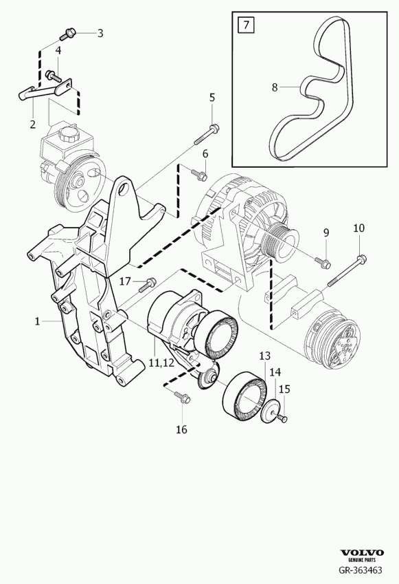 AC 30637962 - Poulie renvoi / transmission, courroie trapézoïdale à nervures parts5.com