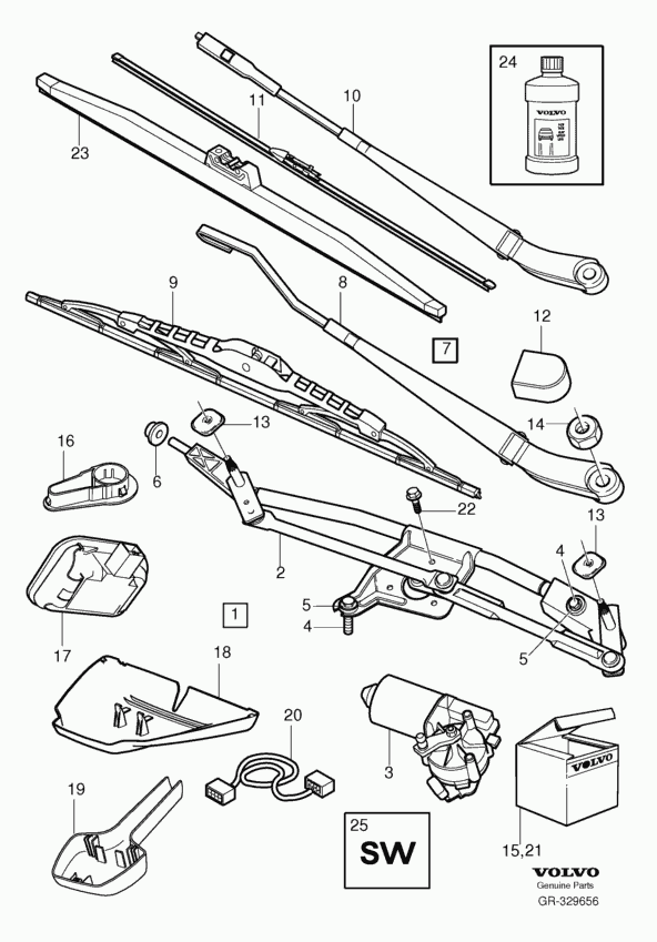 VOLVO ASIA 31333413 - Lamela stergator parts5.com