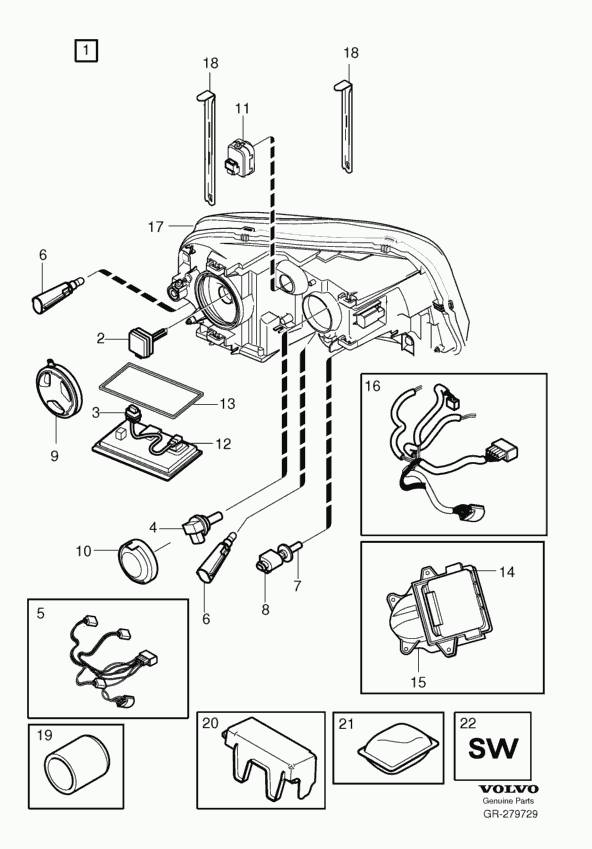 Volvo 30 763 954 - Λυχνία, μεγάλα φώτα parts5.com