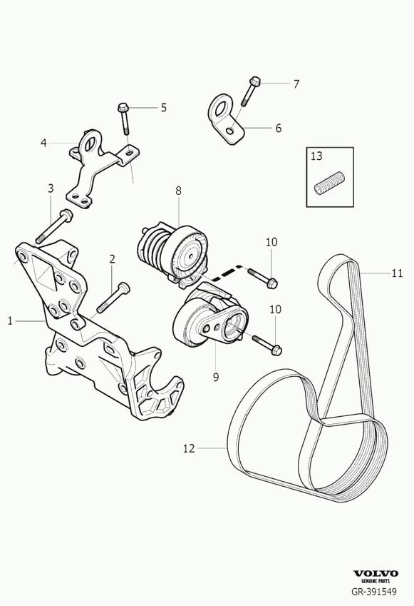 Volvo 30777531 - Correa trapecial poli V parts5.com