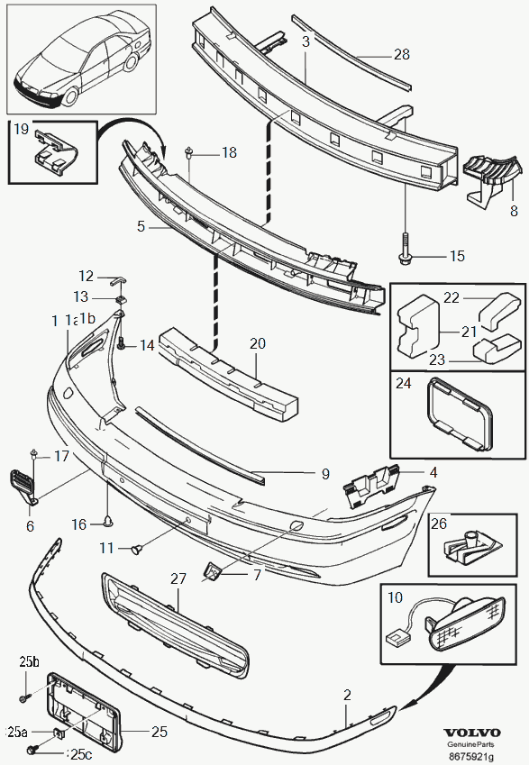 Volvo 30800906 - Support, bumper parts5.com