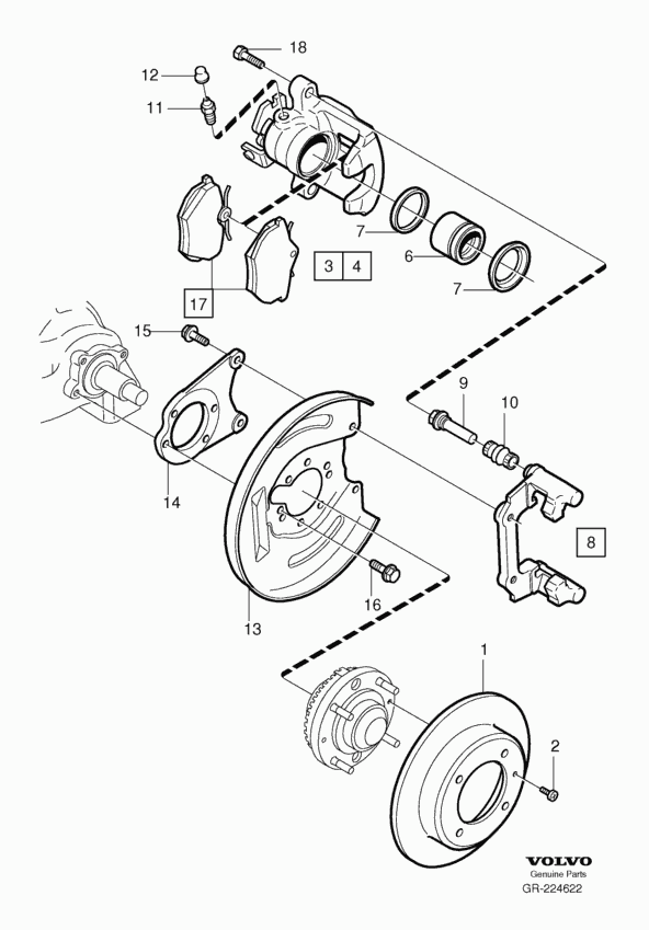 Volvo 30863321 - Set reparatie, etrier parts5.com