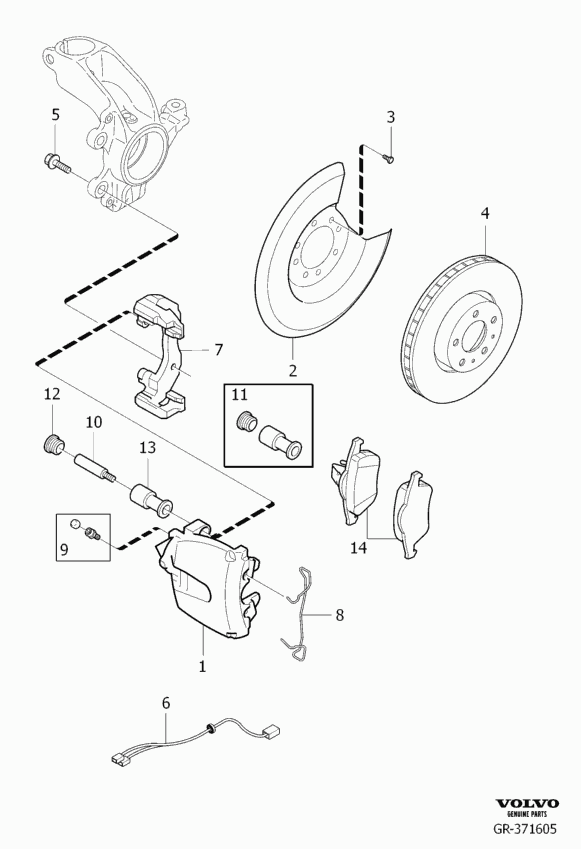 Volvo 31362412 - Brake Set, disc brakes parts5.com