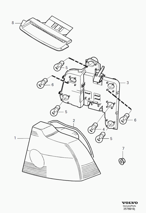 Volvo 989788 - Sijalica, zadnje svetlo parts5.com