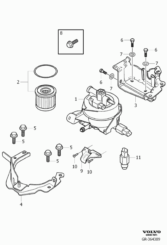 Volvo 30725048 - Filtro combustible parts5.com