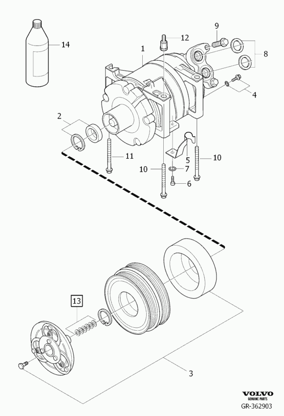 Volvo 3 600 098 9 - Compresseur, climatisation parts5.com