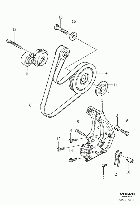 Volvo 30684427 - Napinák rebrovaného klinového remeňa parts5.com