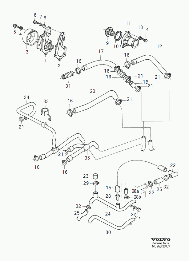 Volvo 3287755 - Φλάντζα, θερμοστάτης parts5.com