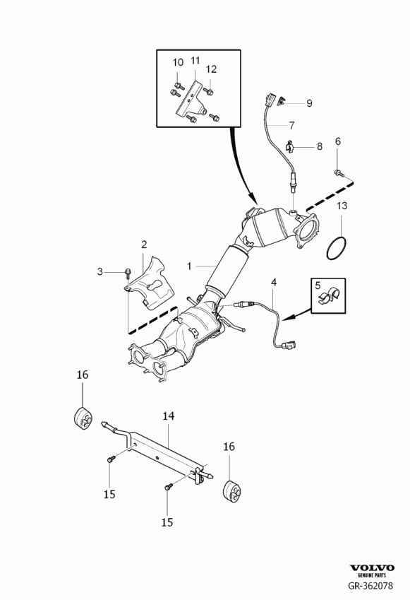 Volvo 30774563 - Lambda Sensor parts5.com