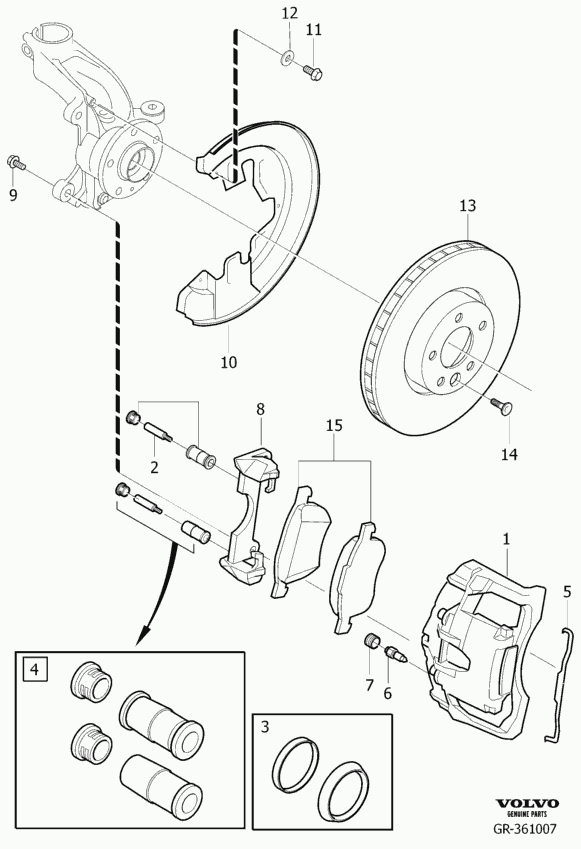 VOLVO (CHANGAN) 31200229 - Zestaw klocków hamulcowych, hamulce tarczowe parts5.com