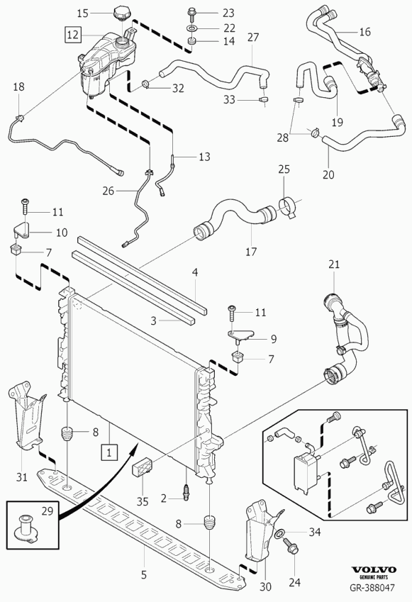 Volvo 31368082 - Radiateur, refroidissement du moteur parts5.com