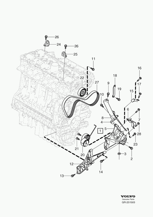 Volvo 31251046 - Curea transmisie cu caneluri parts5.com