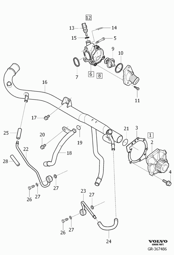 Volvo 3 065 075 2 - Αισθητήρας, θερμοκρ. ψυκτικού υγρού parts5.com