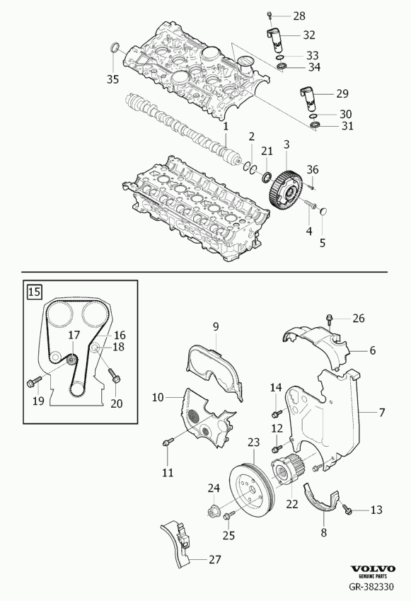 Volvo 8 627 484 - Zupčasti kaiš parts5.com