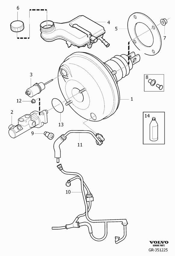 Volvo 36000758 - Főfékhenger parts5.com