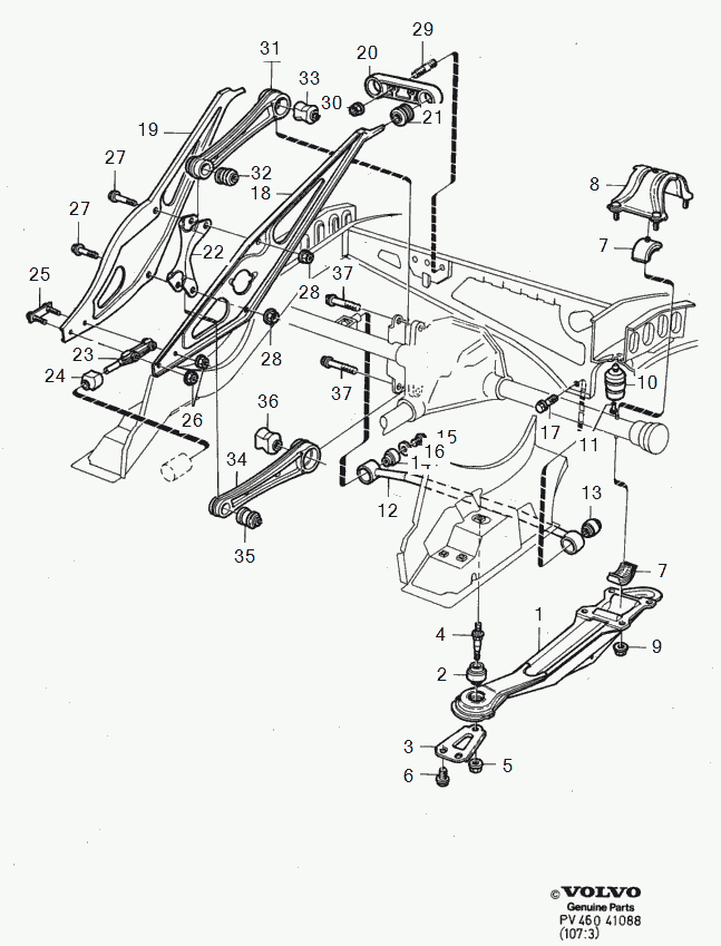 Volvo 1330427 - Suspensión, Brazo oscilante parts5.com