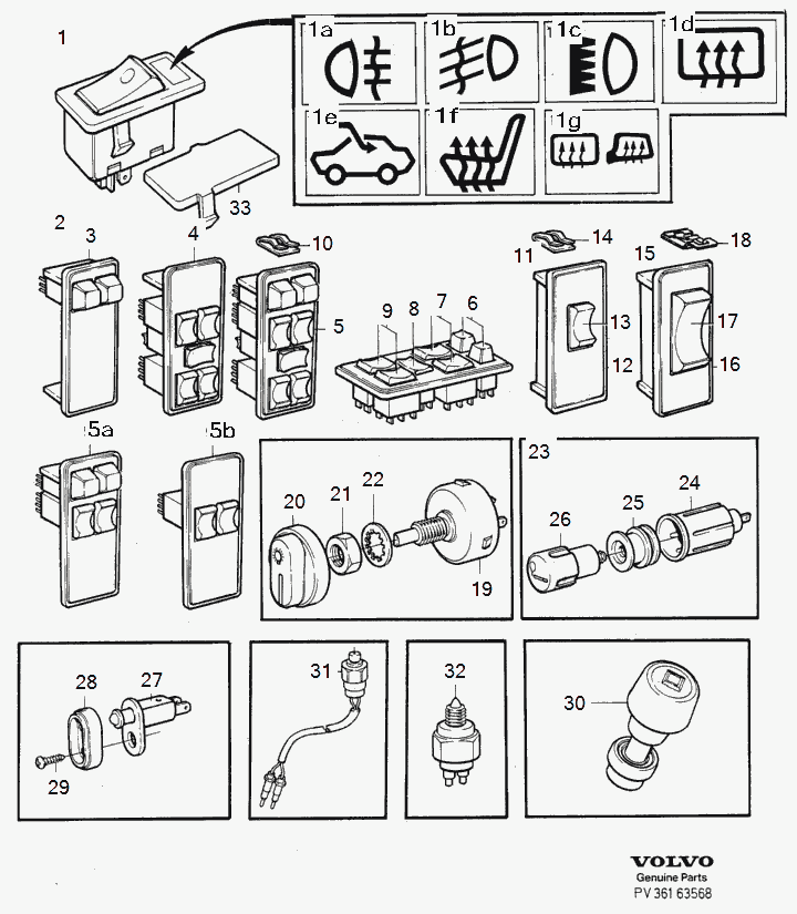 Volvo 1362769 - Interruptor, contacto de puerta parts5.com