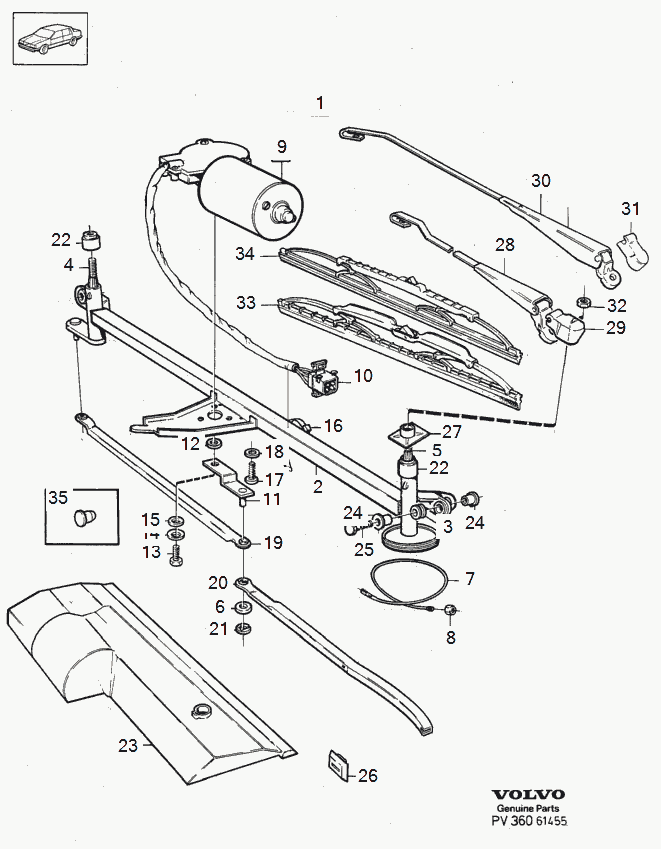 Volvo 274381 - Pióro wycieraczki parts5.com