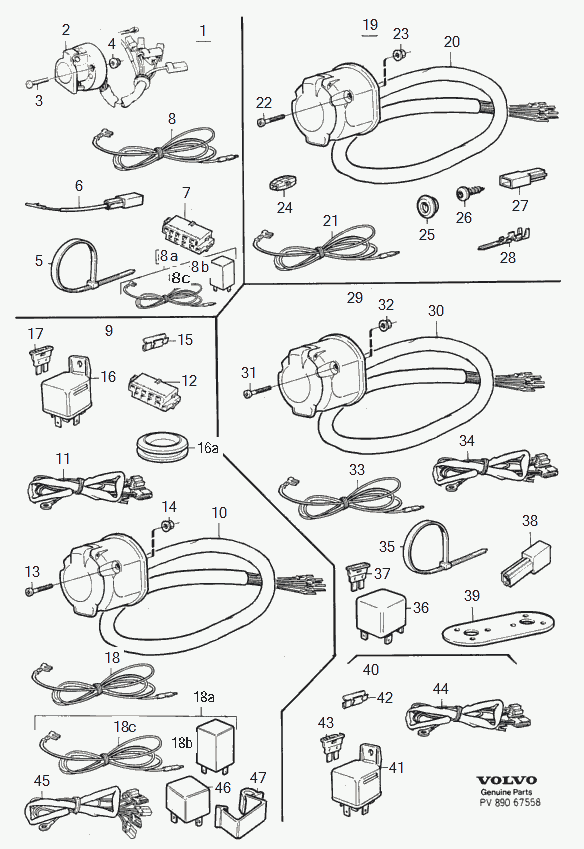 Volvo 1323317 - Suunatulede lüliti parts5.com