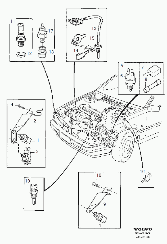 Volvo 3 545 696 - Czujnik, ciśnienie oleju parts5.com