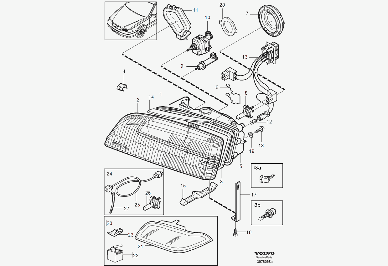 Volvo 8620487 - Λυχνία, προβολείς ομίχλης parts5.com