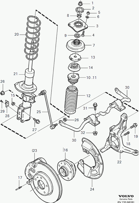 Volvo 31212730 - Drążek / wspornik, stabilizator parts5.com